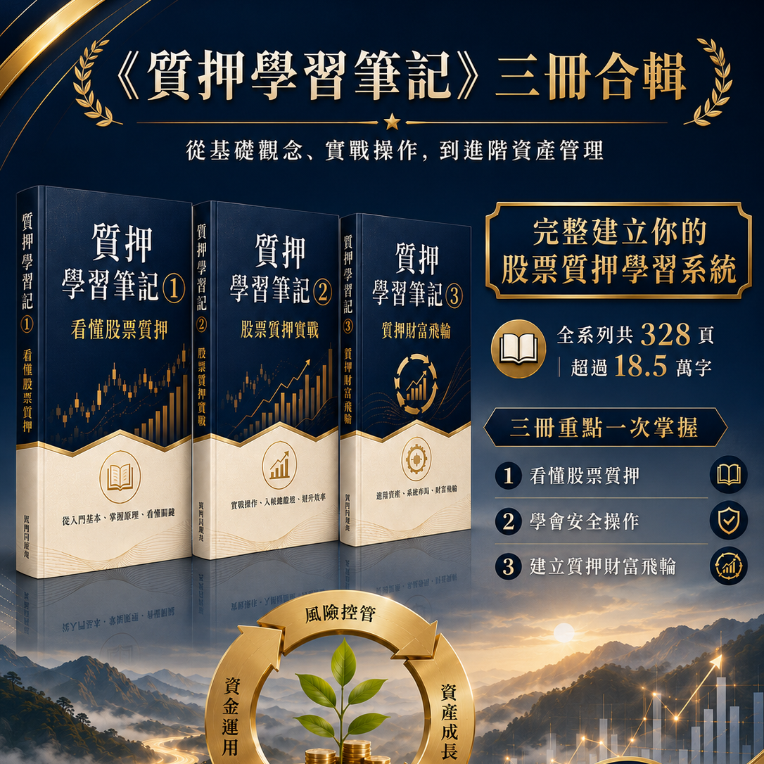 質押學習筆記第1-3冊|從看懂股票質押，到建立自己的資產管理系統