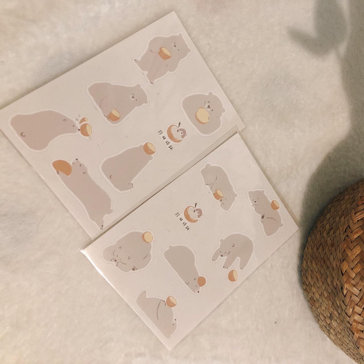 聆林工作室 圓圓與缽貼紙