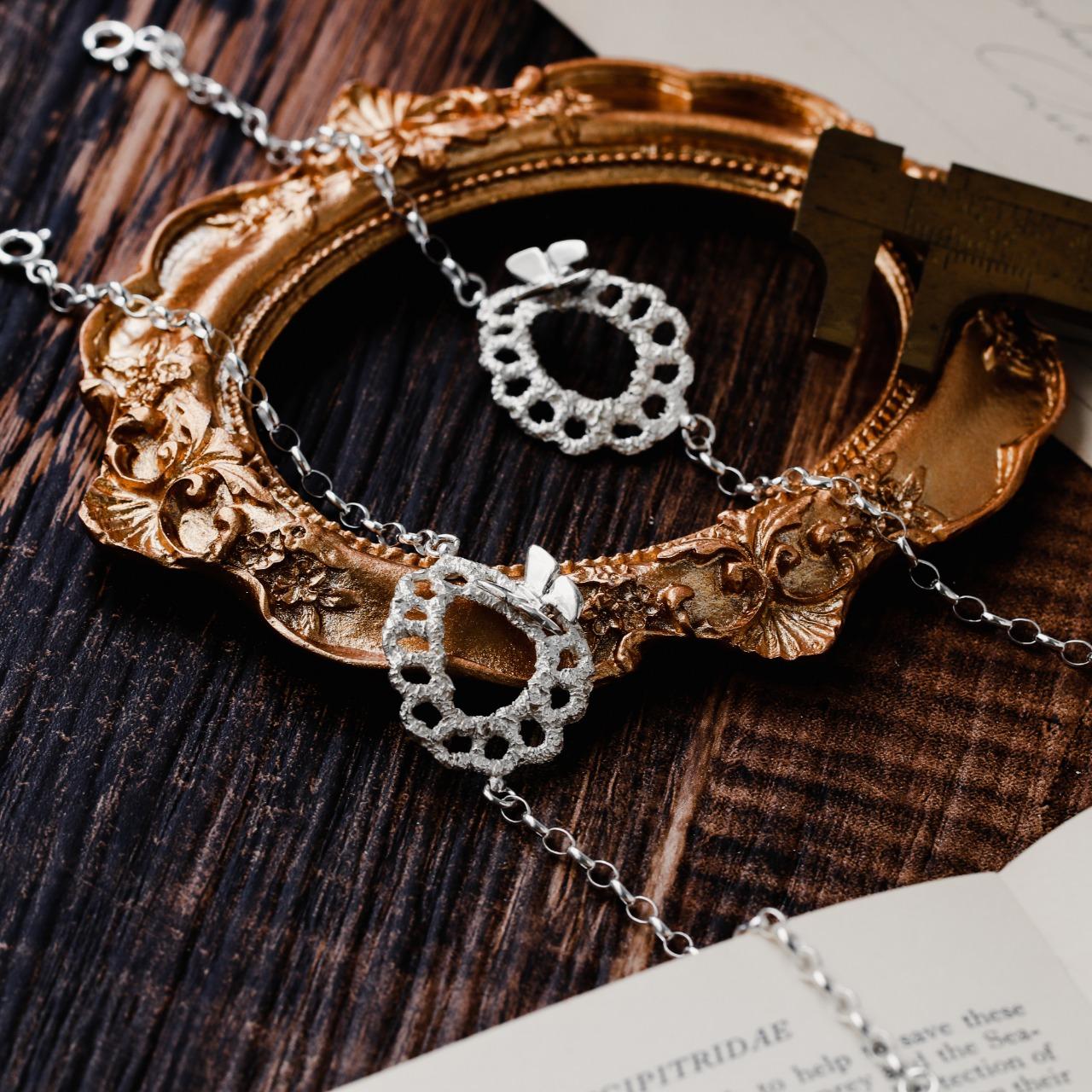 Choccy Jewelry 敲敲金工 純銀金屬珠寶蕾絲蝴蝶點綴