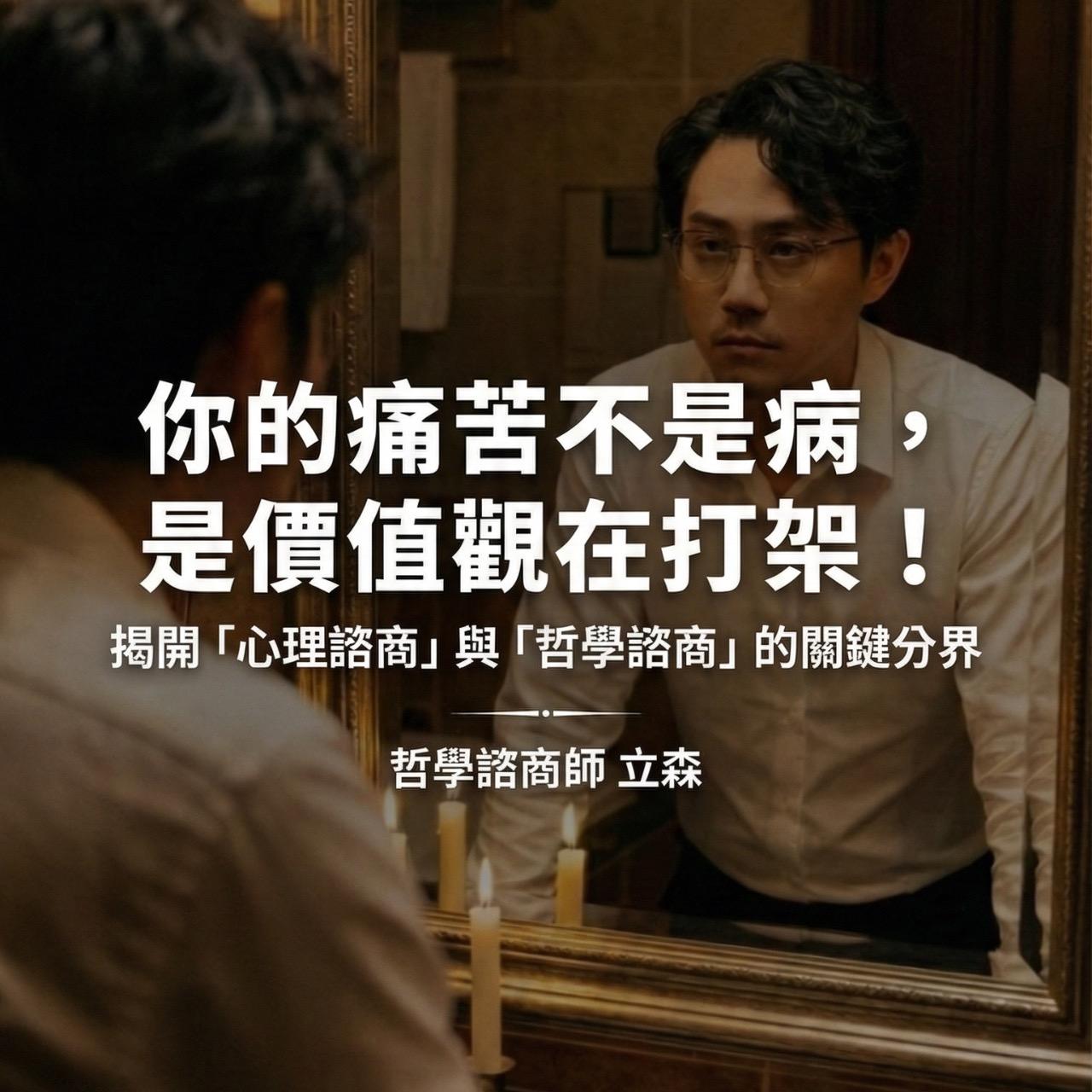 立森｜哲學諮商師 你的痛苦不是病，是價值觀在打架！揭開「心理諮商」與「哲學諮商」的關鍵分界。