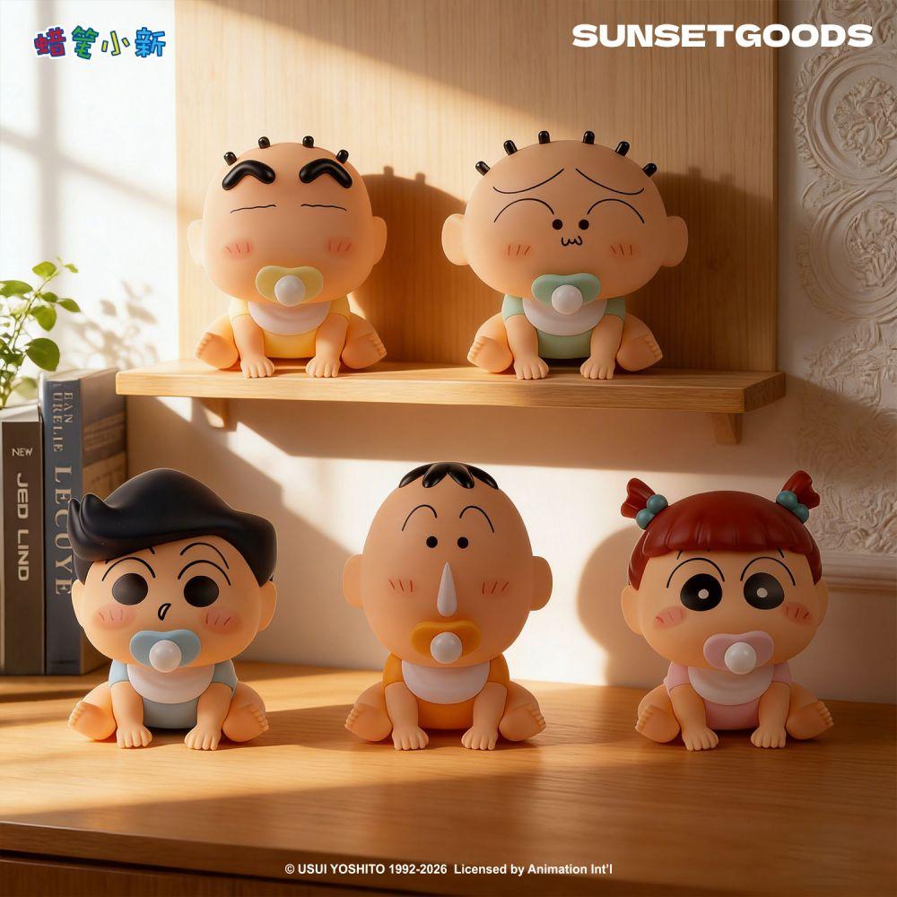 sunsetgoods 日落小物｜正版授權專賣店 《蠟筆小新》搶先預購🔥｜奶嘴嘟嘟嬰兒春日部防衛隊公仔存錢筒 NT$399