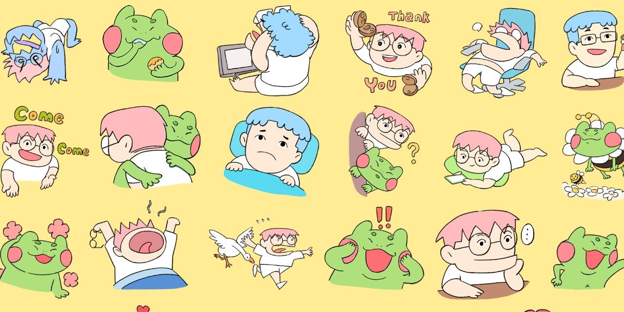 周一包包粽 《包包粽與隱蛙的派對》line貼圖