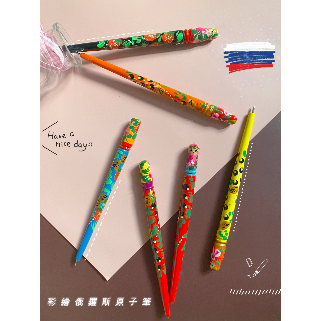 Dina Kuo 產品攝影+ＤＭ製作—俄羅斯娃娃原子筆