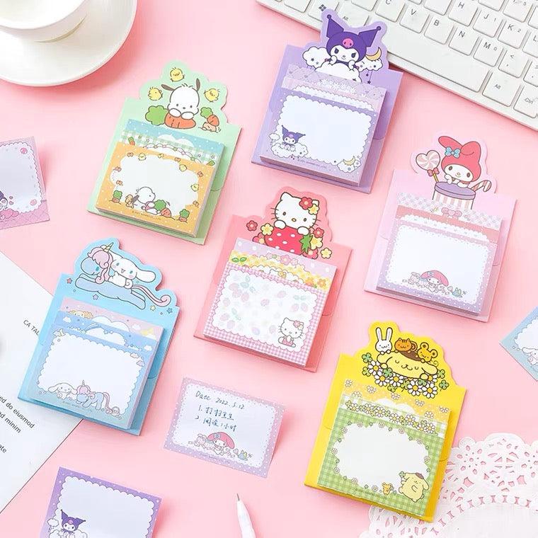 KawaiiGiftLand Sanrio Japan 3 Styles Mini Memo Pad | Hello Kitty My Melody Kuromi Cin