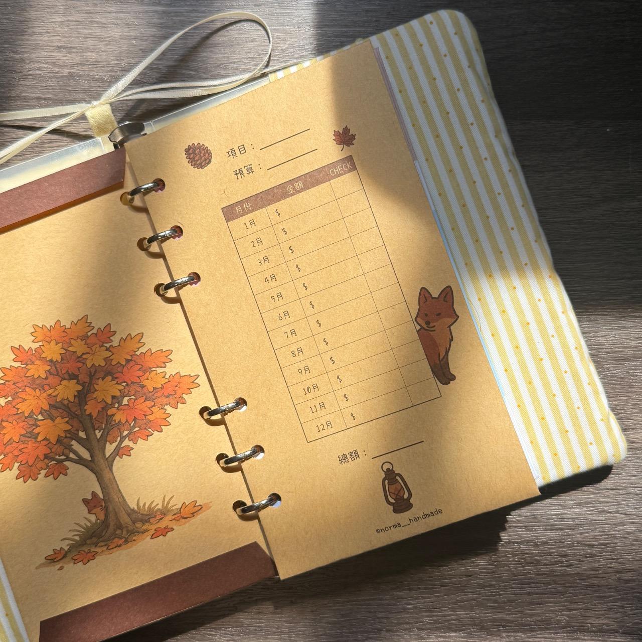 諾瑪文具│Norma Handmade 紙質款評價預算袋/小狐狸