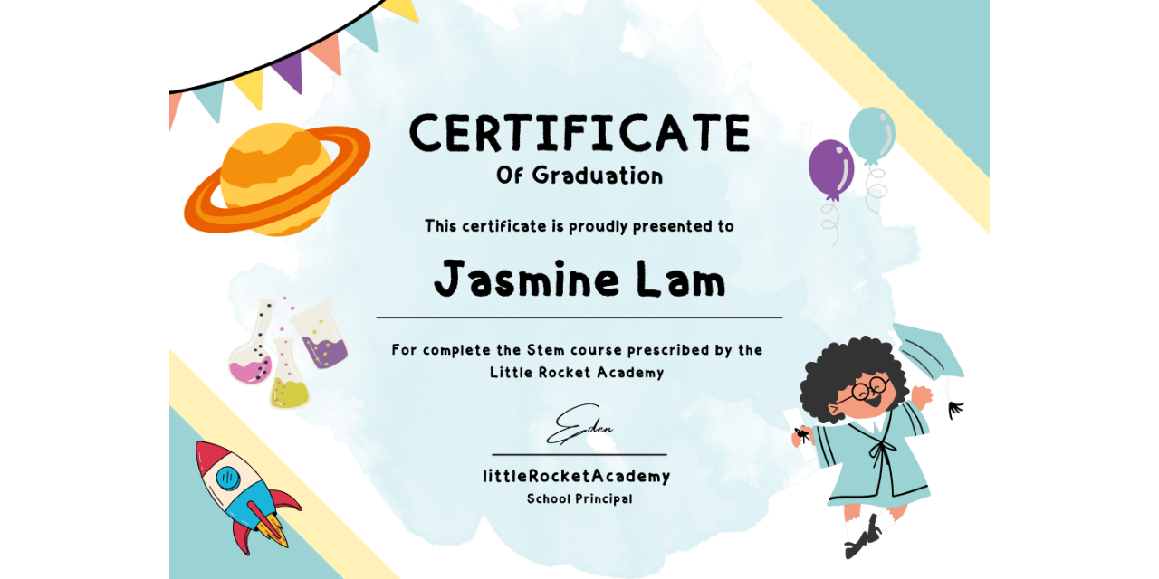 Little Rocket Academy 課堂證書