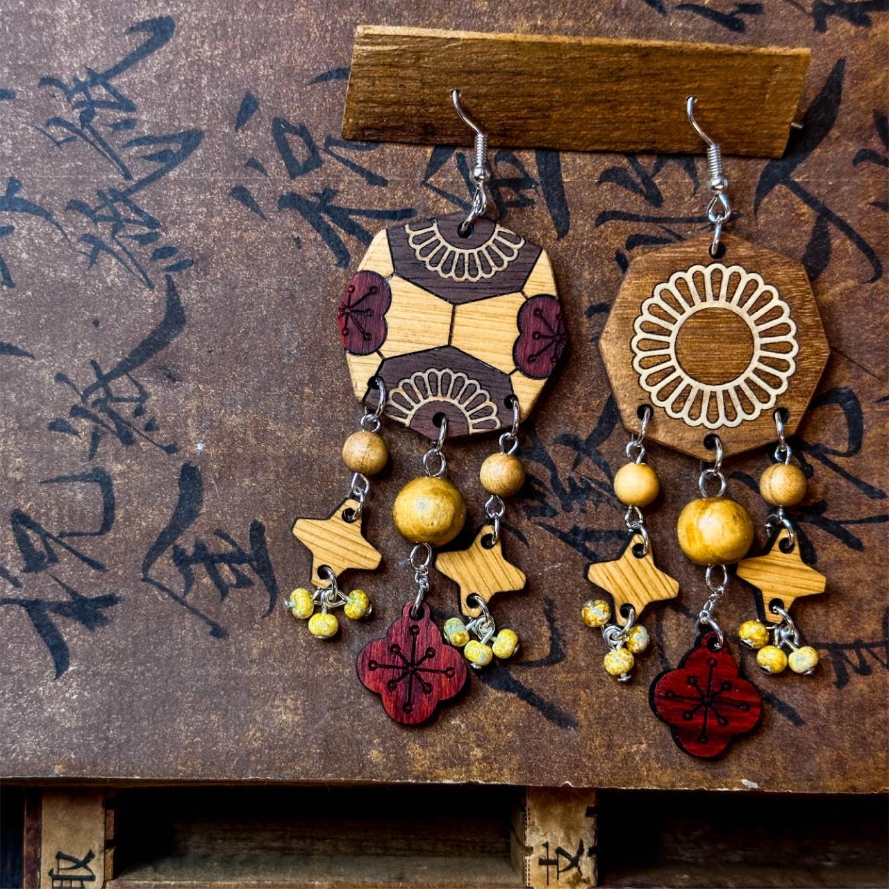 木回木 horohoro 台灣花磚系列 Taiwan Tiles Collection 花磚 耳環 Earring