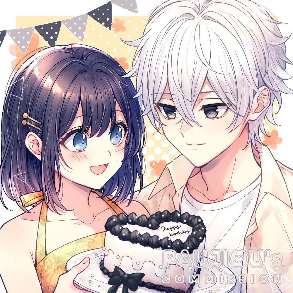 日系插畫、插畫委託、頭貼委託、雙人情頭、私人委託、夢圖委託、泡啾PauJiou