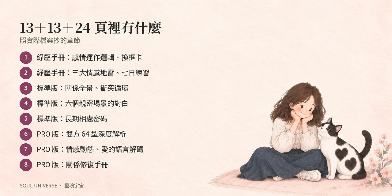 靈魂關係報告・情侶 三合一｜紓壓手冊＋標準版＋PRO 版，三本一次寄