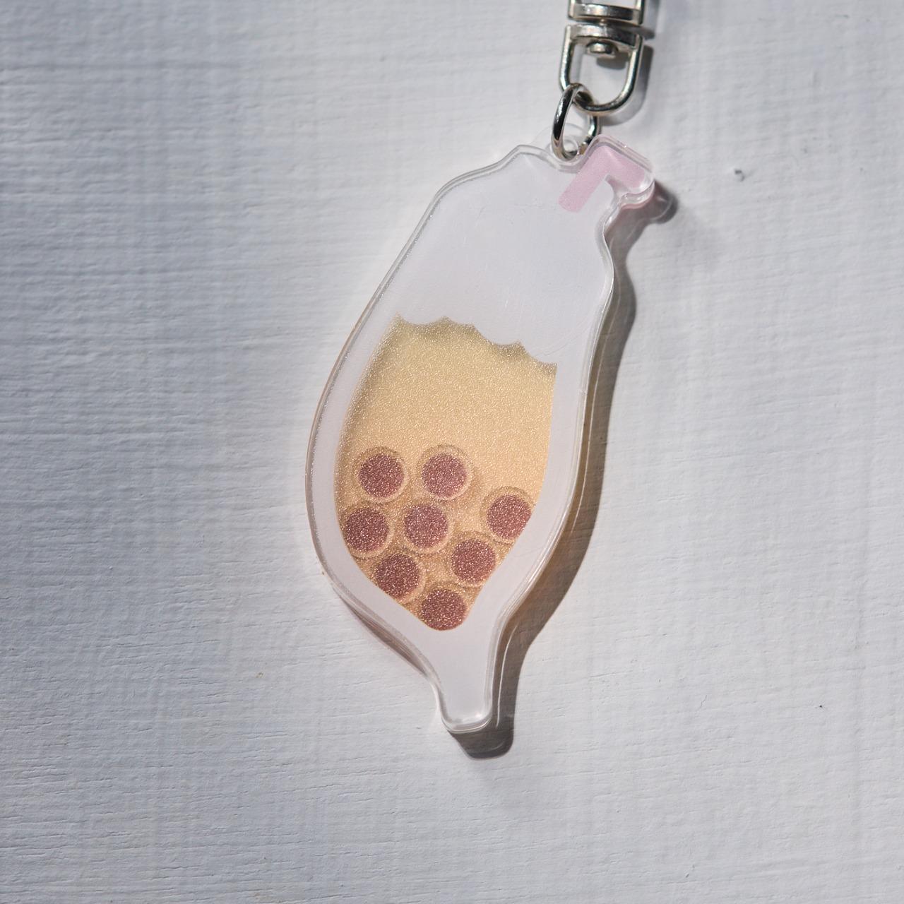 小島誌珍奶搖搖壓克力吊飾