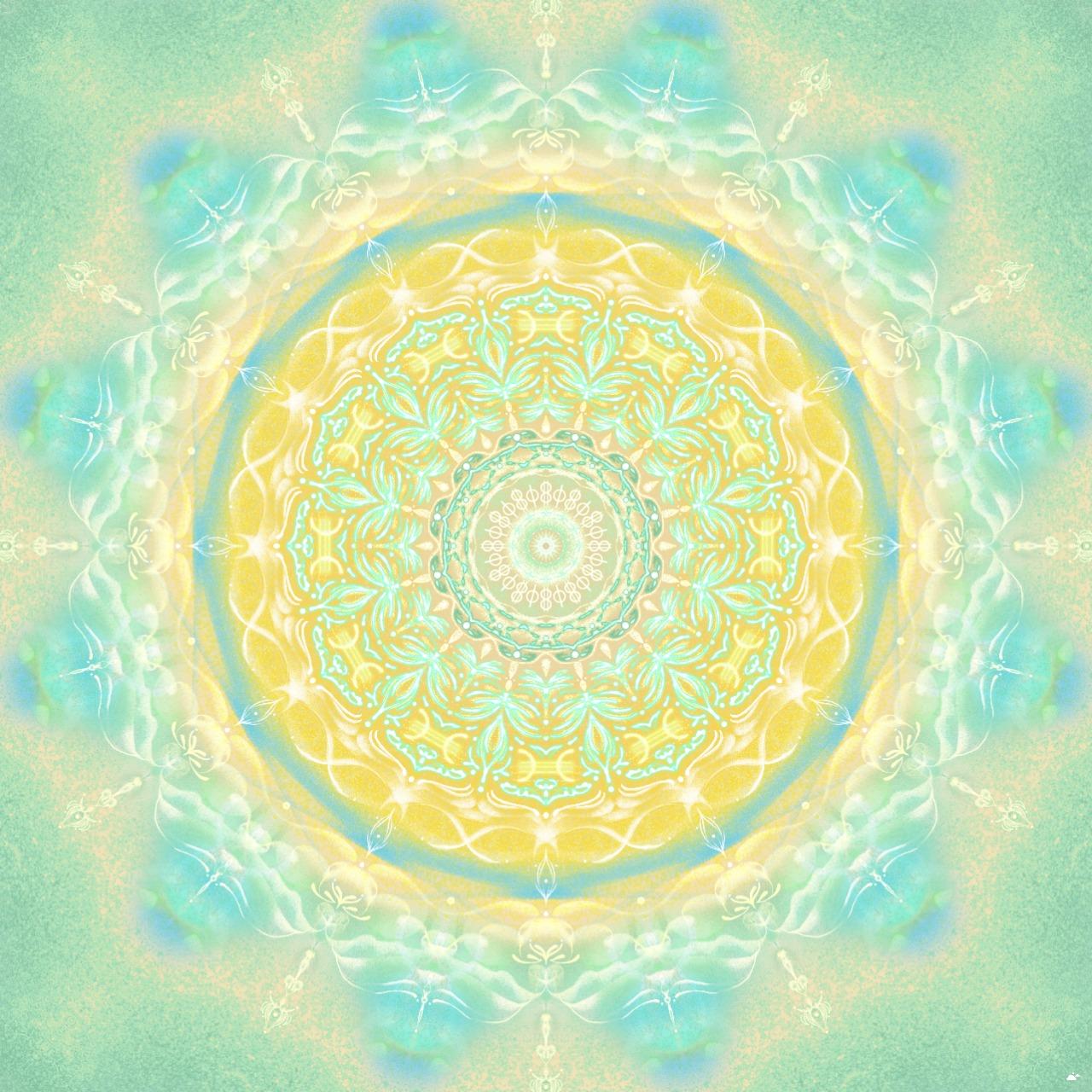 每月曼陀羅能量桌布