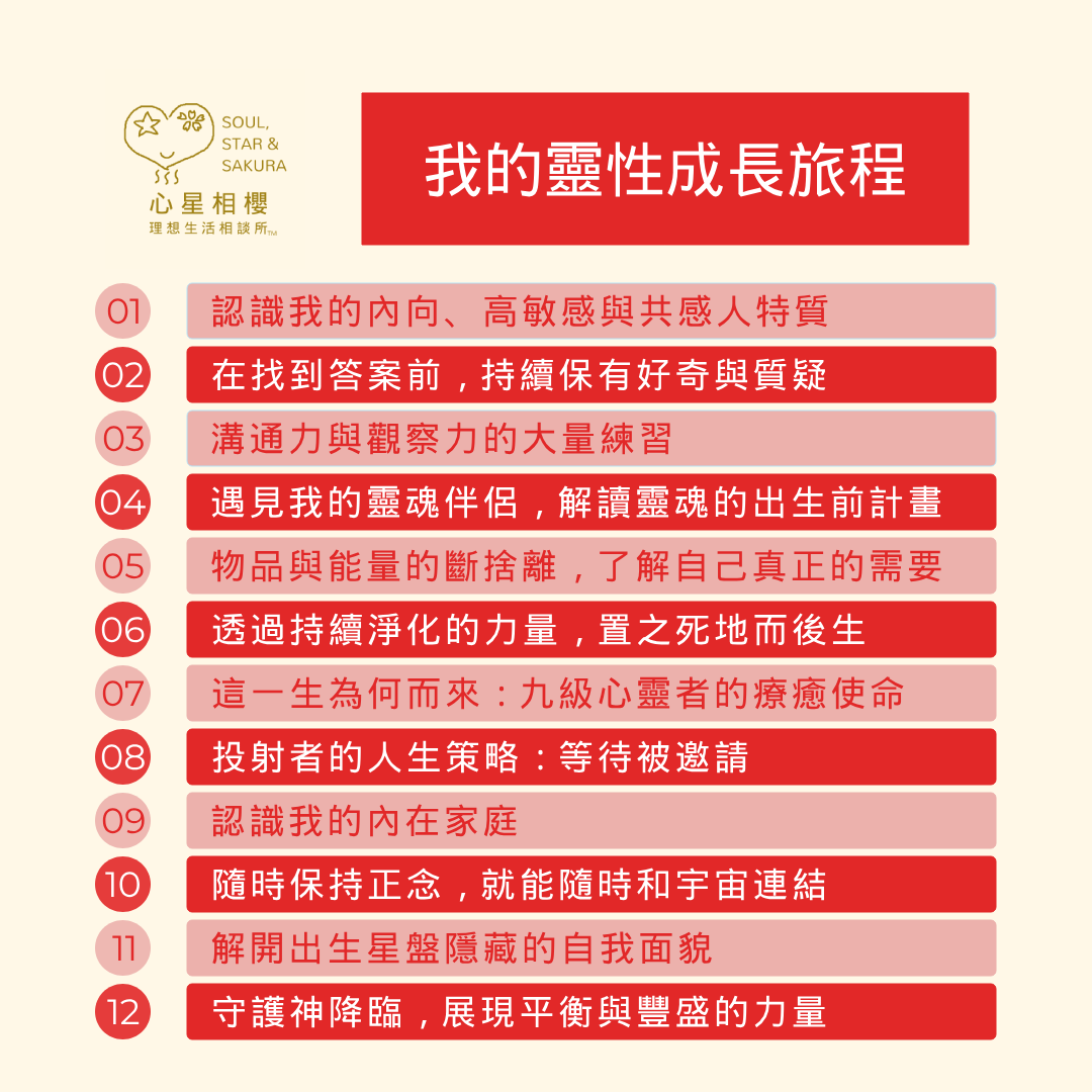 心星相櫻 理想生活相談所 我的靈性成長旅程 系列文章