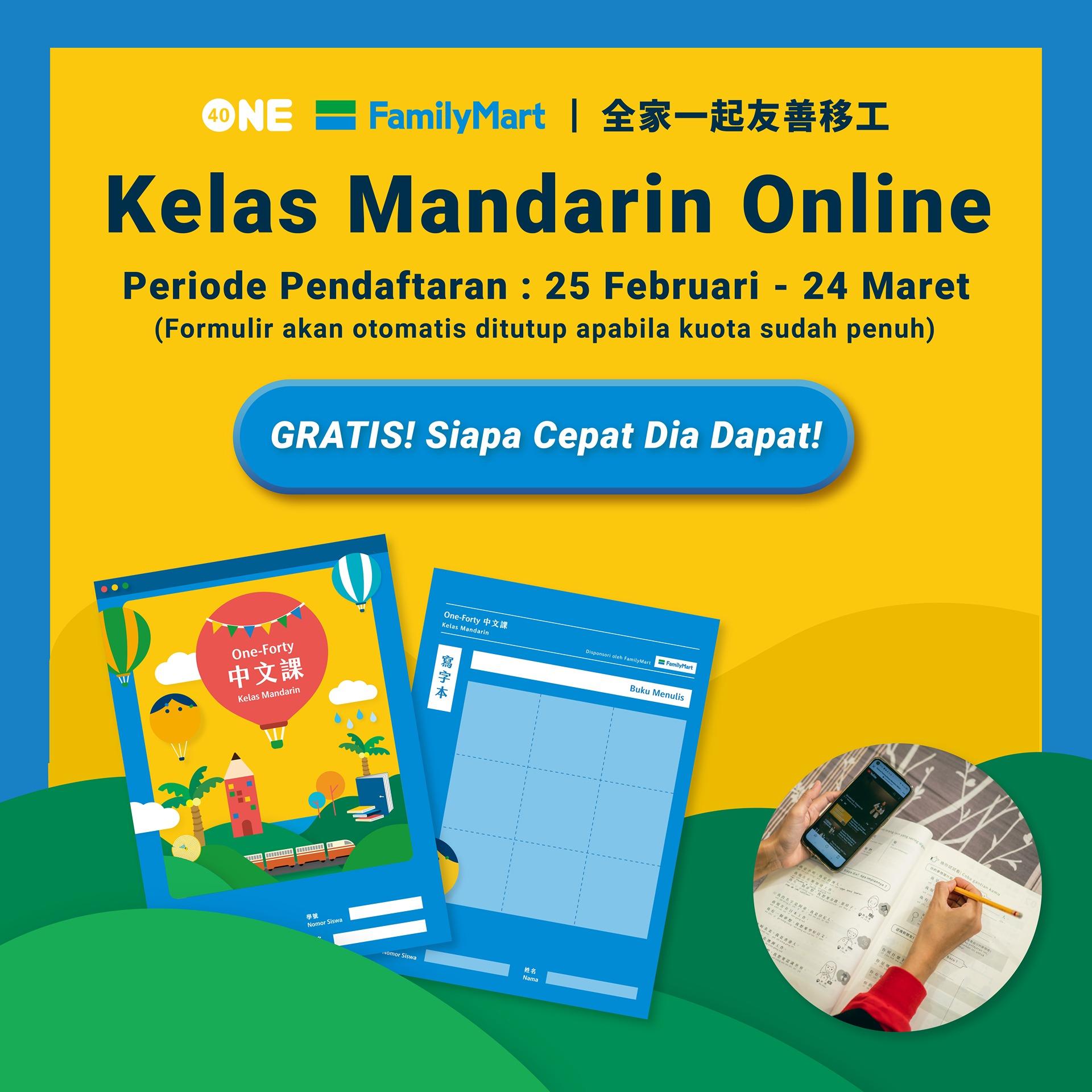 Daftar Kelas Mandarin Online One-Forty 2026