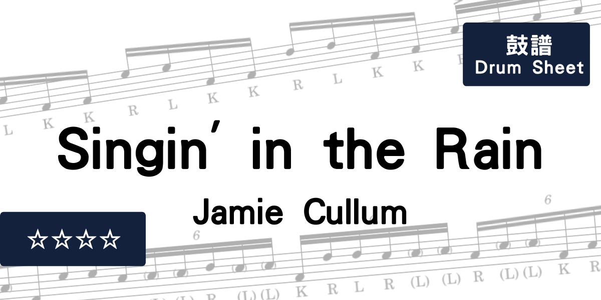 Singin' in the Rain - Jamie Cullum | Drum Sheet