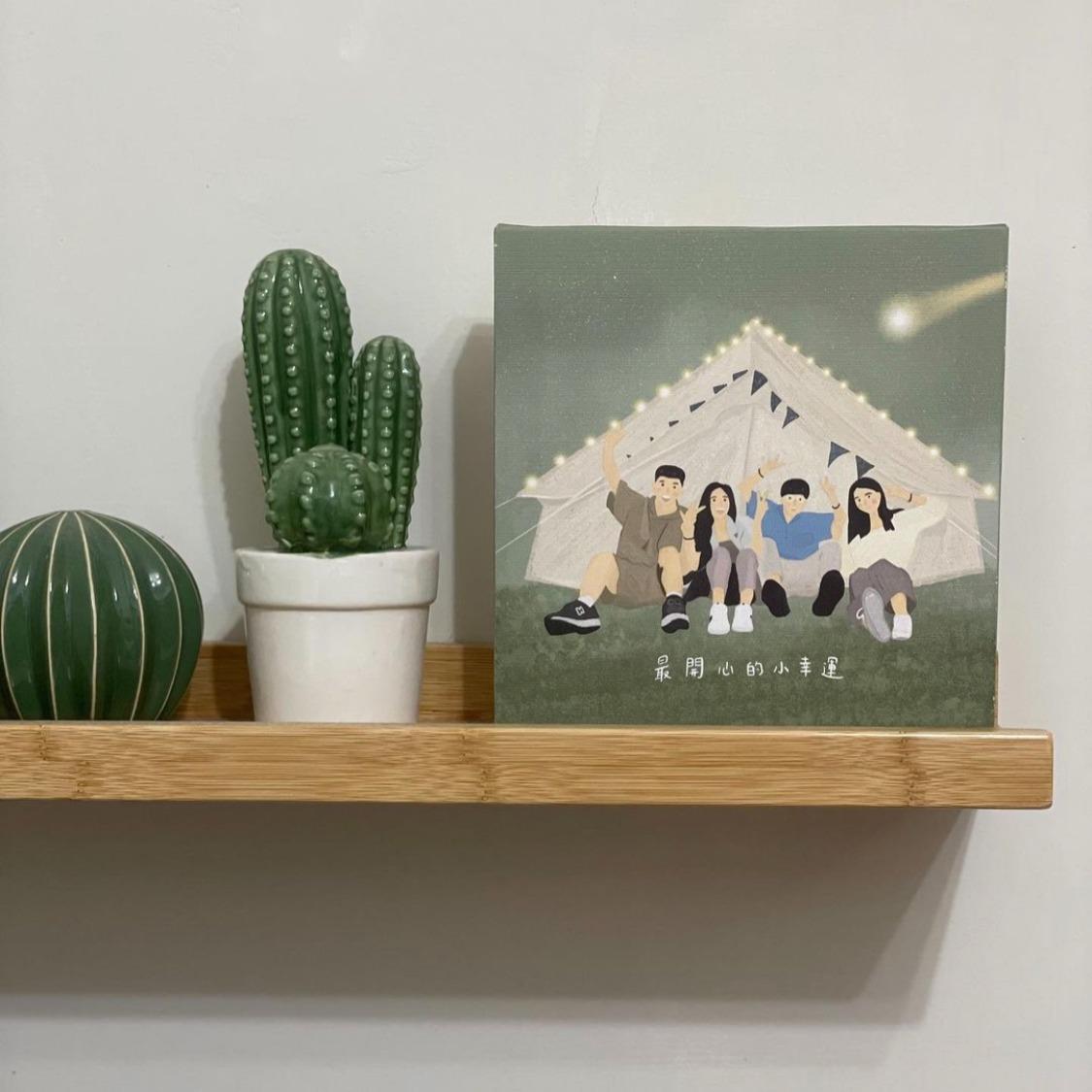 oreory studio 歐利 無框畫 似顏繪 插畫 紀念 生日
