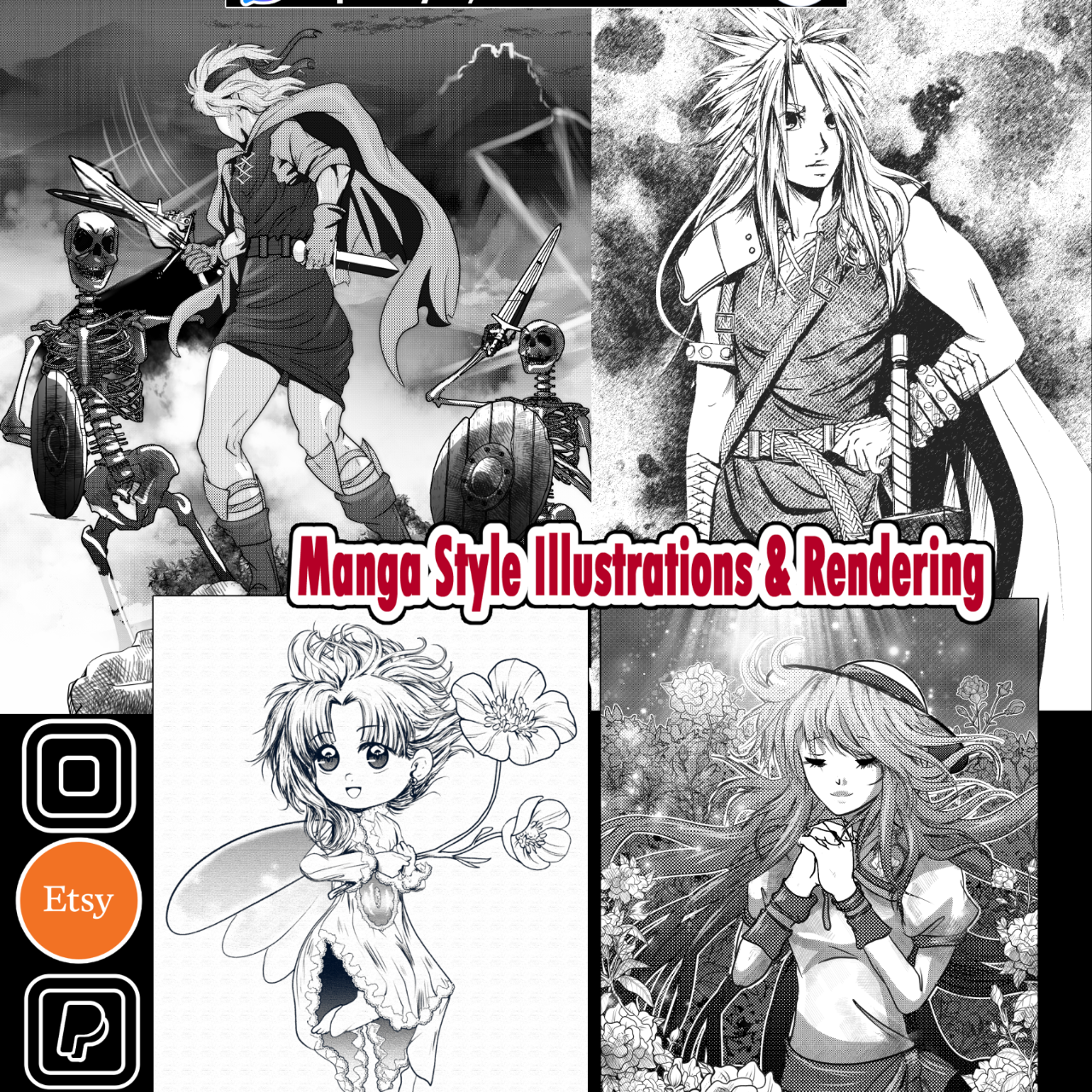 KannaProductions Commission Manga Style Art