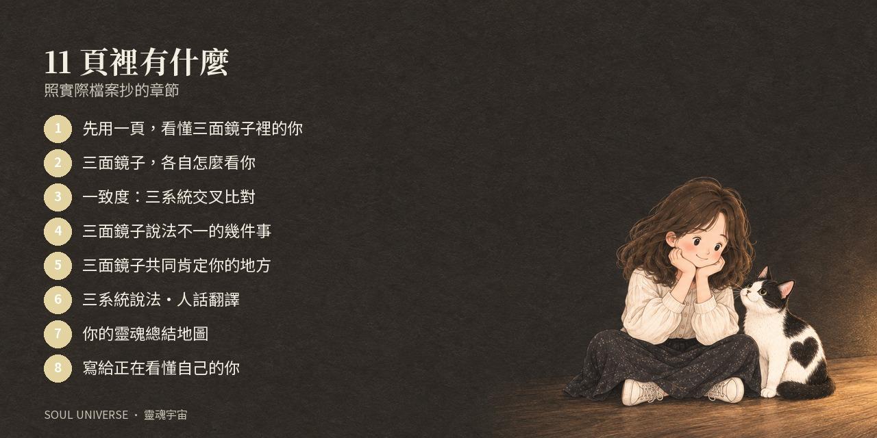 Soul Report 三面鏡交叉驗證完整版｜占星 × 紫微 × 人類圖，三套系統照同一個你