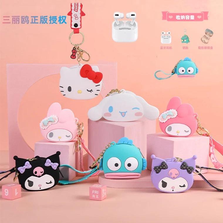 KawaiiGiftLand Japan Sanrio Silicone Mini Purse Bag Keychain | Hello Kitty My Melody