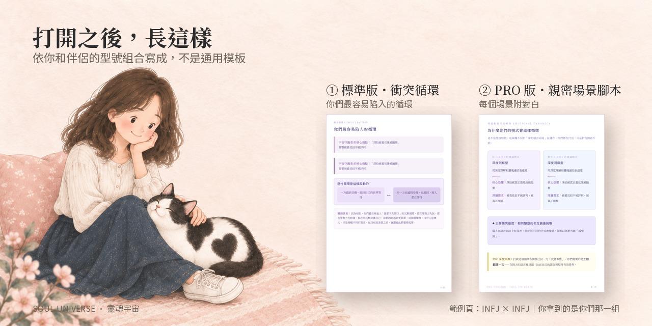 靈魂關係報告・情侶 三合一｜紓壓手冊＋標準版＋PRO 版，三本一次寄