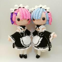 150-1 鉤織繪畫工房 毛線娃娃 雷姆 拉姆