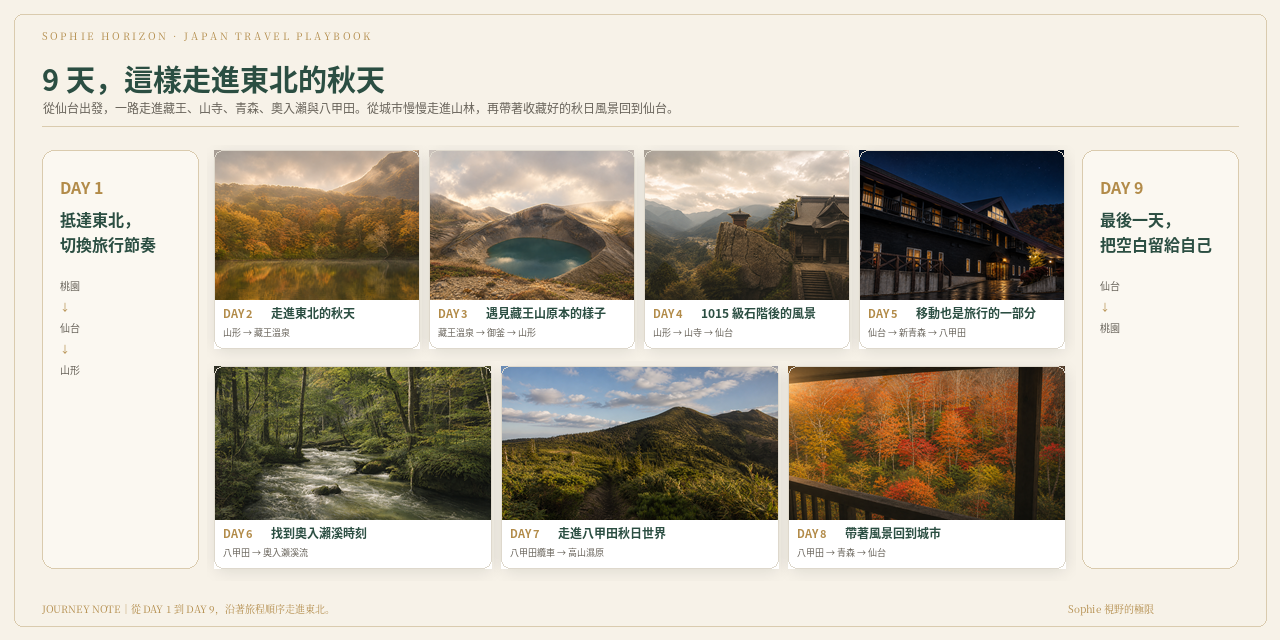 日本東北秋季自由行 旅程內容