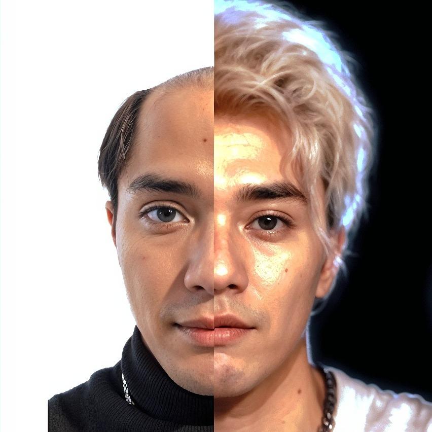 禿頭10年的李程程，戴假髮的李程程，亞洲假髮大使