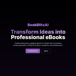 BookBlitzAI - AI-Powered eBook Creation
