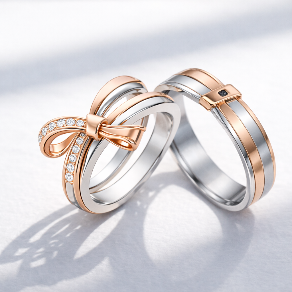 CONVERGE HALATION  尋光 #對戒#婚對戒#婚戒#珠寶#K金#鑽石#蝴蝶結