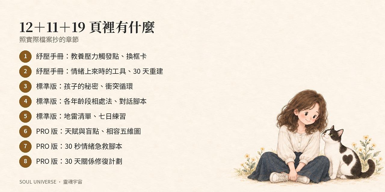 靈魂關係報告・親子 三合一｜紓壓手冊＋標準版＋PRO 版，三本一次寄