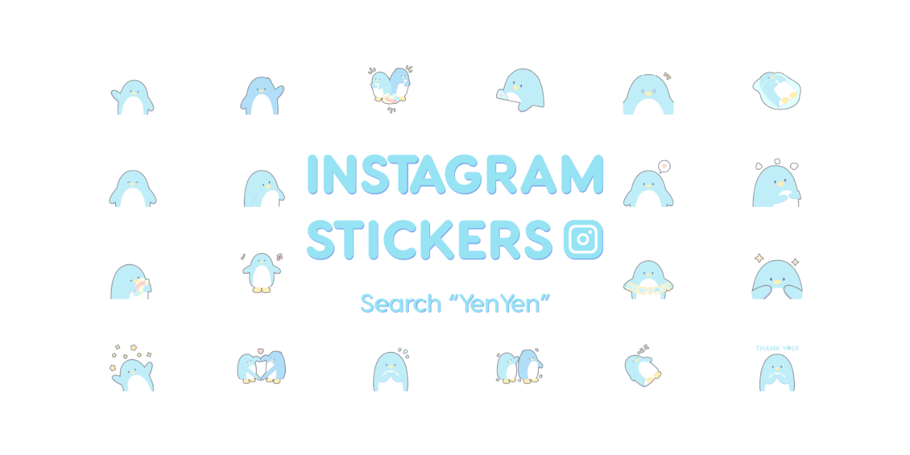 YenYen Design Use Instagram Stickers by searching YenYen