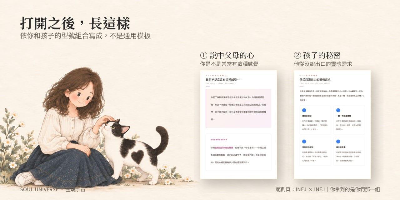 靈魂關係報告・親子 標準版｜11 頁，看孩子沒說出口的需求