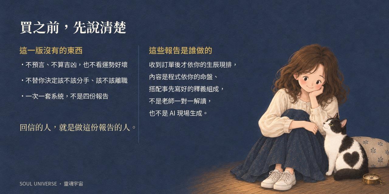 Soul Report 命盤入門版｜八字／紫微／人類圖／占星四選一，翻成你看得懂的話