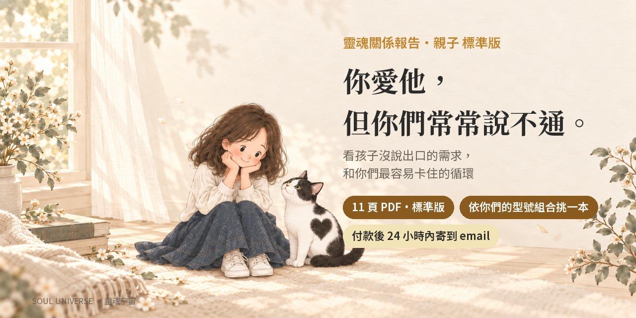 靈魂關係報告・親子 標準版｜11 頁，看孩子沒說出口的需求
