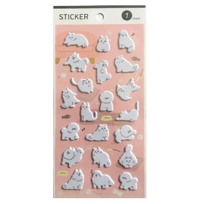 ZenPop Japan MOTOBAYASHI Puffy Stickers White Creatures