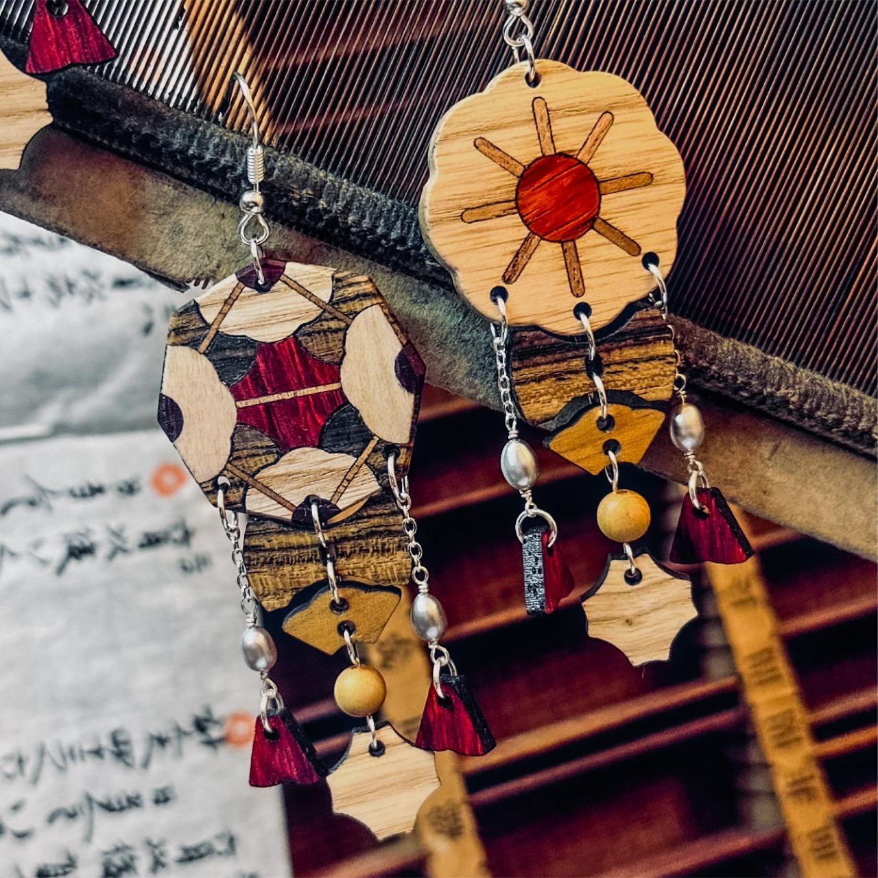 木回木 horohoro 台灣花磚系列 Taiwan Tiles Collection 花磚 耳環 Earring
