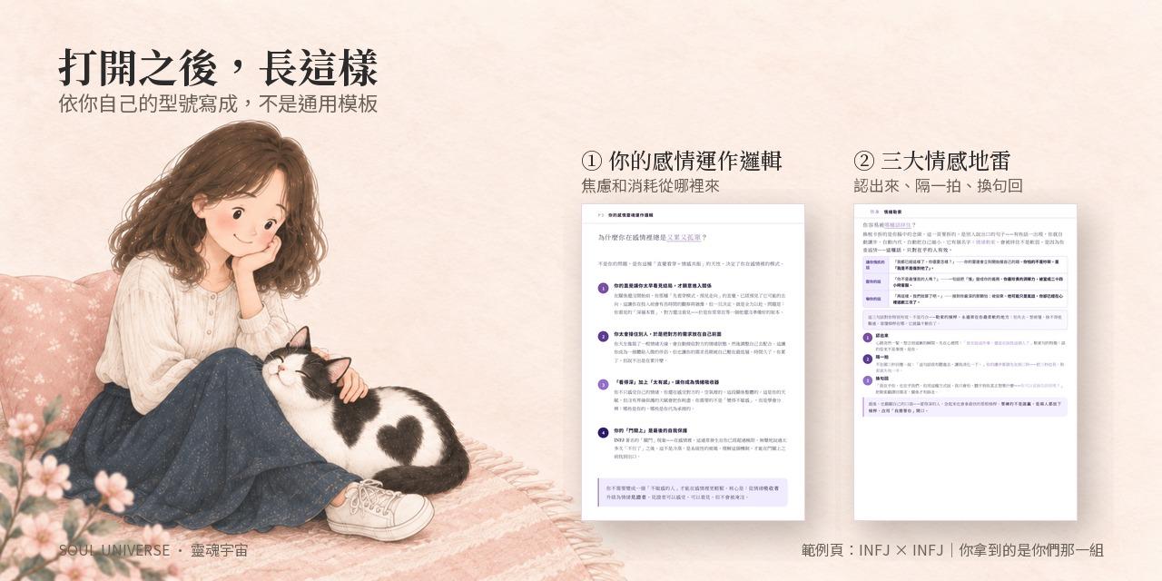 靈魂關係報告・情侶 紓壓手冊｜12–13 頁，看你在感情裡怎麼運作
