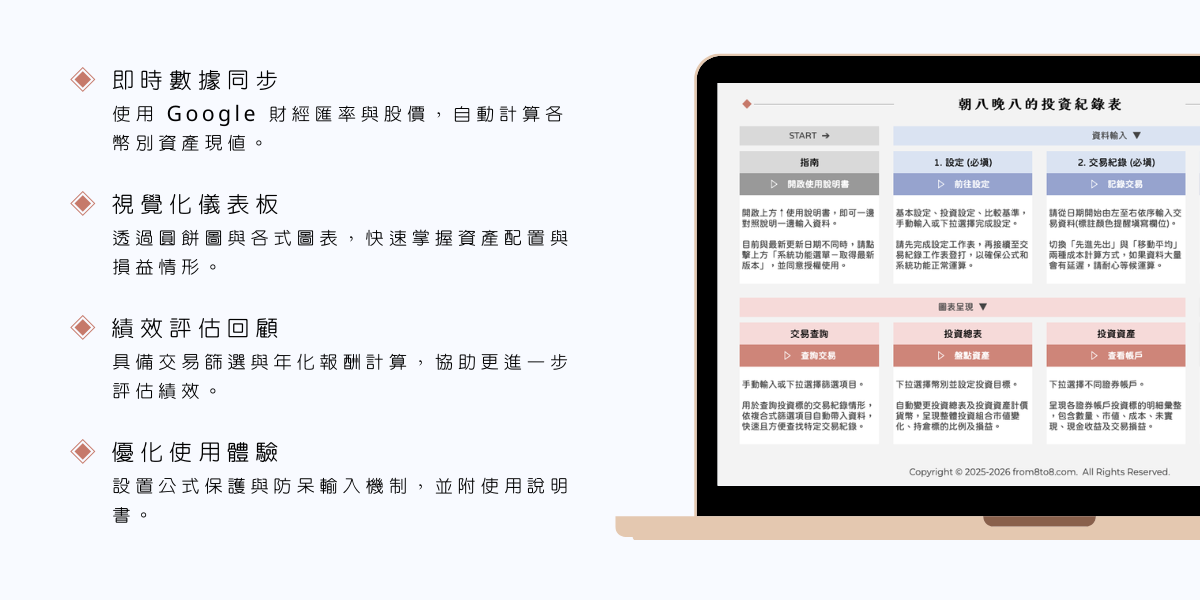 朝八晚八的投資紀錄表