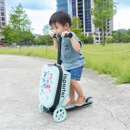---【心得分享文】---   Isporter兒童多功能行李箱滑板車