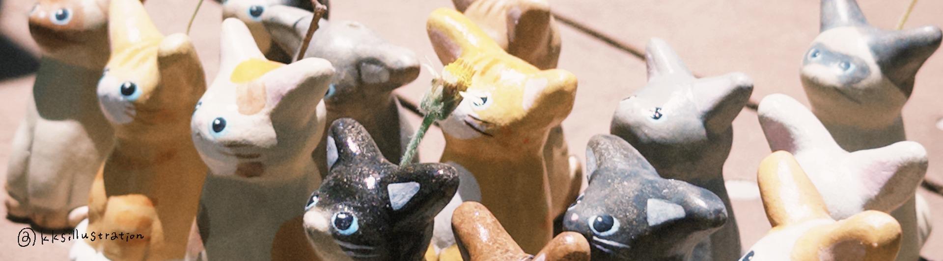 kk Chiu  插畫／設計 小猫找家中！