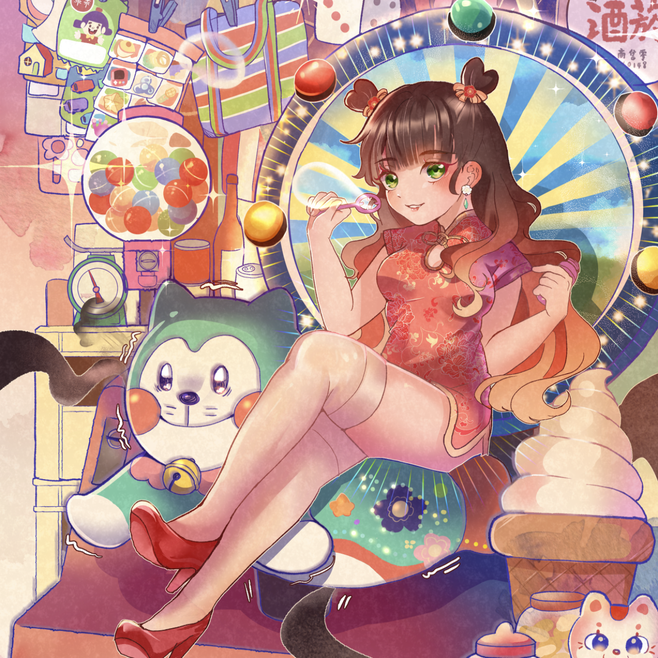 台味阿翎 單人場景插圖