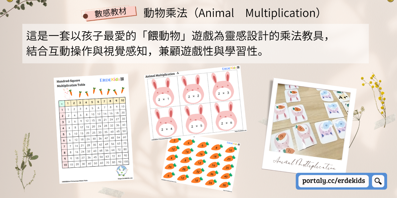ERDEKids 數感教材 動物乘法