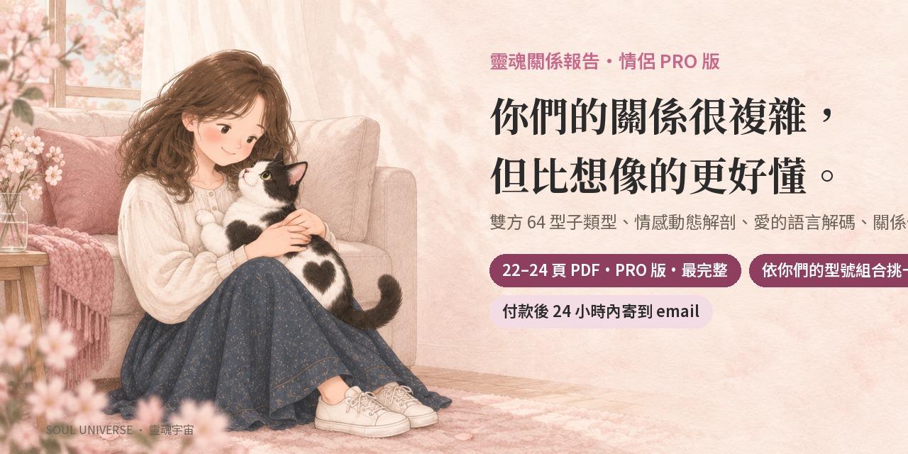 靈魂關係報告・情侶 PRO 版｜22–24 頁，64 型子類型與關係修復手冊
