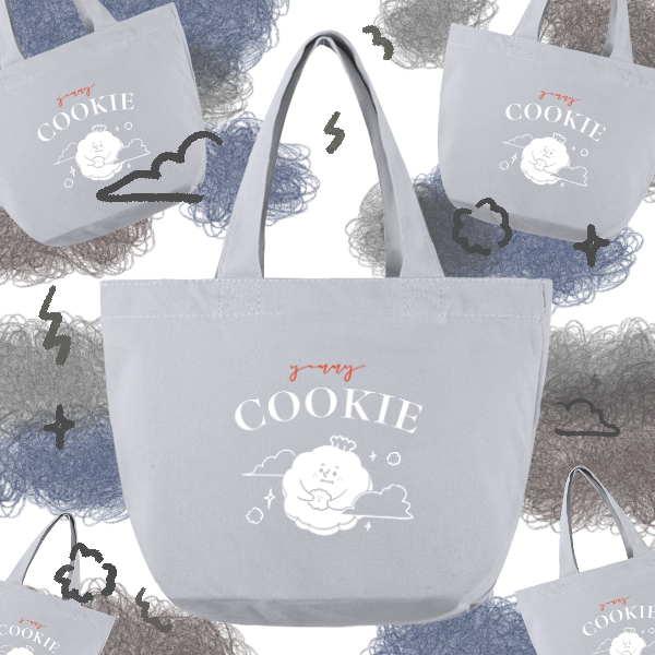 𝐖𝐚𝐧𝐉 yummy:COOKIE (Tote Bag | Gray)
