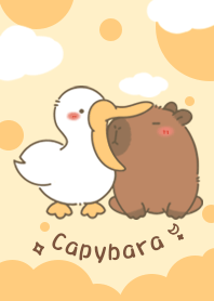 卡皮巴啦Capybara｜插畫 卡皮巴啦x旅行日記 - 橘 – LINE主題 | LINE STORE