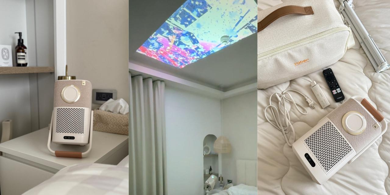 台中好媳婦Una的好物分享！ [ 全新升級 ] 最美投影機✨！內建Netflix /可投天花板/高級JBL音響 （連電線都是白色真的超漂亮）