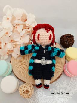 150-1 鉤織繪畫工房 毛線娃娃 鬼滅 炭治郎 Q版