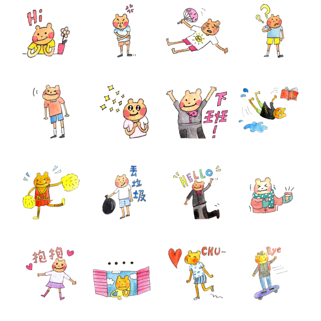 CANBEAR Can小熊手繪貼圖第二彈