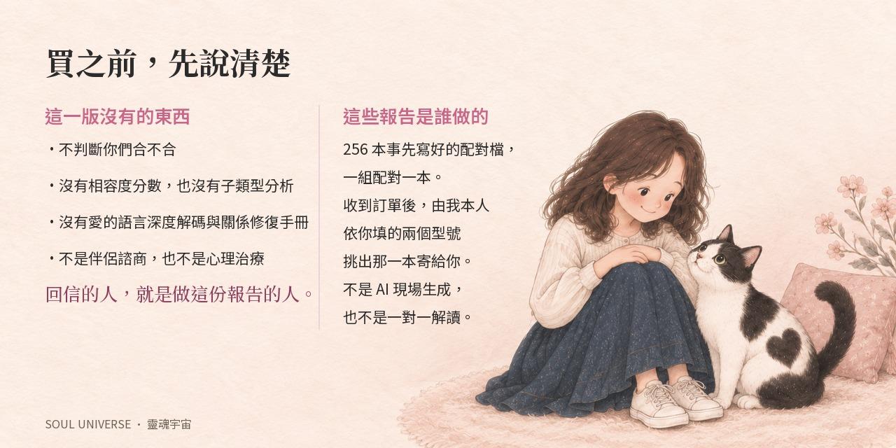 靈魂關係報告・情侶 標準版｜13 頁，看你們一追一退的循環