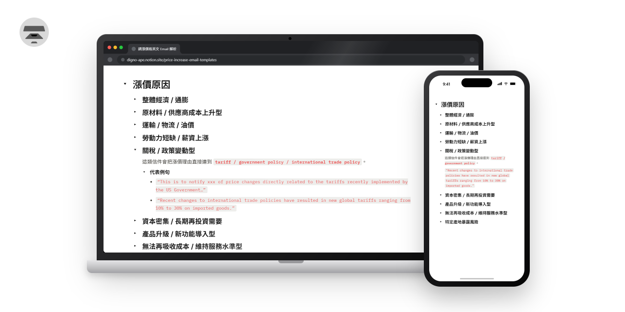 商務英文信件模板分析 - 漲價篇