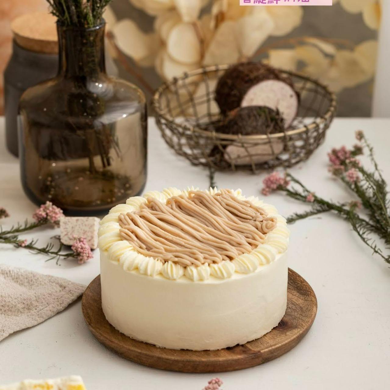 甜舖子甜點 Gloria Bakery [芋泥布丁鮮奶油蛋糕] 甜舖子手工芋泥/甜舖子手工布丁/原味蛋糕/原味北海道鮮奶油